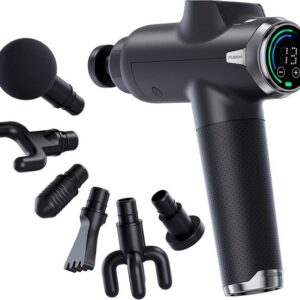 Fusion Black Pro Massage Gun with attachments