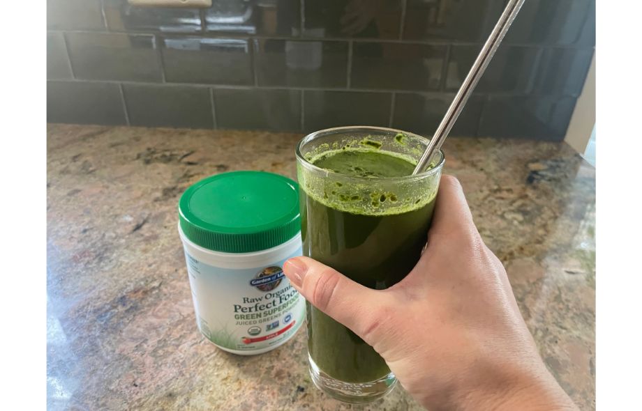 Garden Of Life Green Superfood Holding Glass