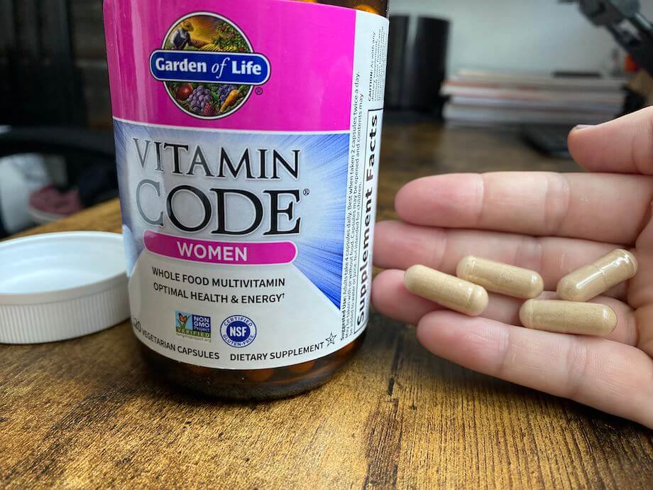 An image of Garden Of Life Multivitamin With B12 in someone's hand