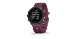 The Garmin Forerunner in plum