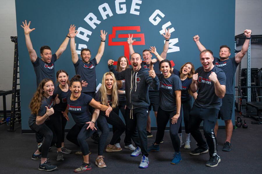 Garage Gym Reviews team members looking excited