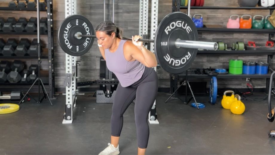 woman doing the good morning exercise