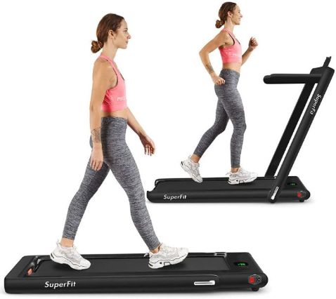 GoPlus 2-in-1 Folding Treadmill