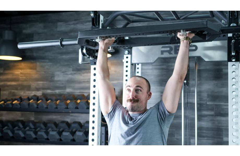 Grey Man Gear Simmons Swiss Bar overhead press