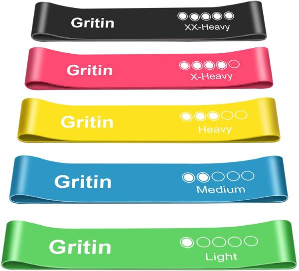 Gritin resistance bands; set of 5