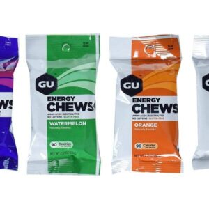 gu energy chews blue green orange red