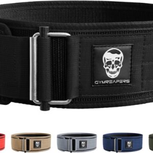 Gymreapers Leather Weightlifting Belt for Bodybuilding, Squatting