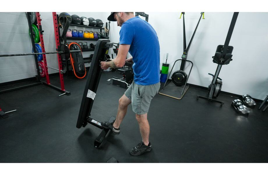 hammer strength bench being moved