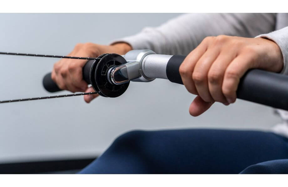 hands on handlebars rower