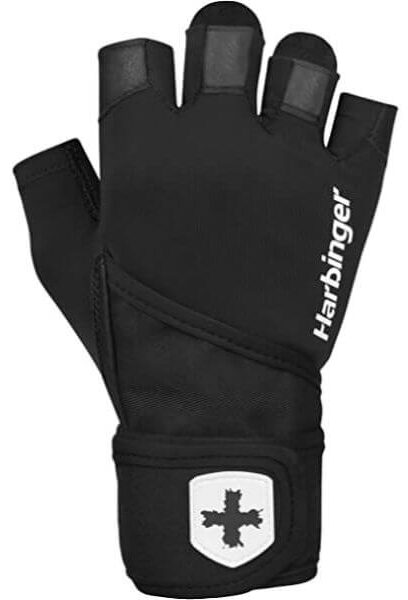 Harbinger Pro Wristwrap Weightlifting Gloves