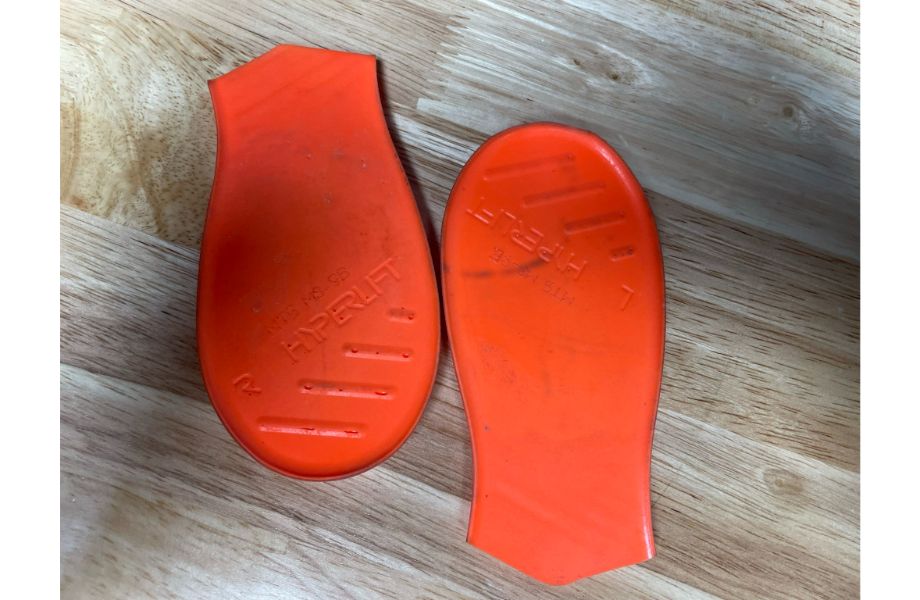 heel lifts orange