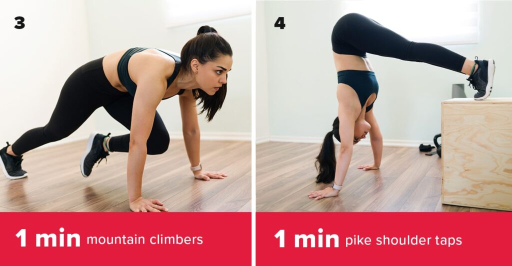 Image showing mountain climbers and pike shoulder taps