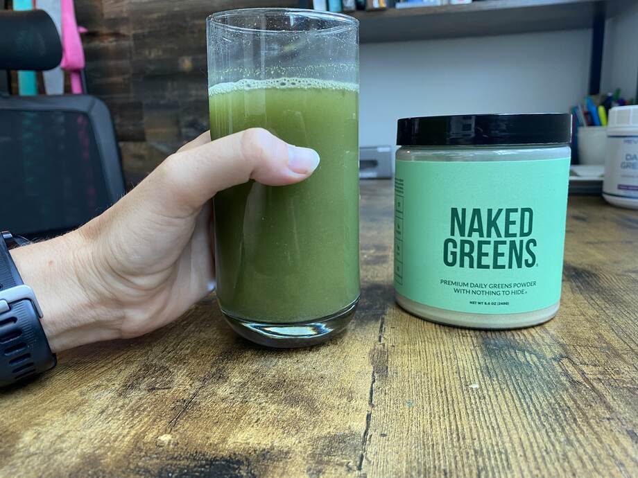 Naked Greens in a glass