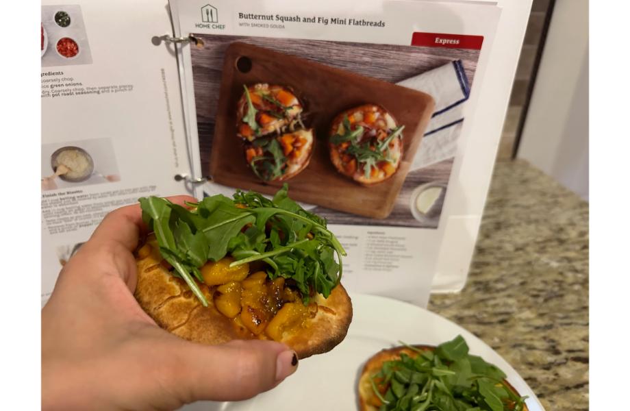Home Chef butternut squash and fig mini flatbreads