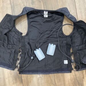 Photo of Hyperwear Hyper Vest Fit showing the inside of the vest and two of the removable weights