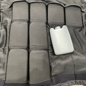 Photo of Hyperwear Hyper Vest Fit showing the inside of the vest and the removable weights