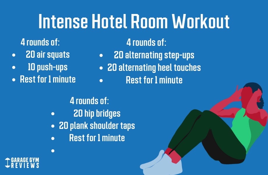 intense hotel room workout