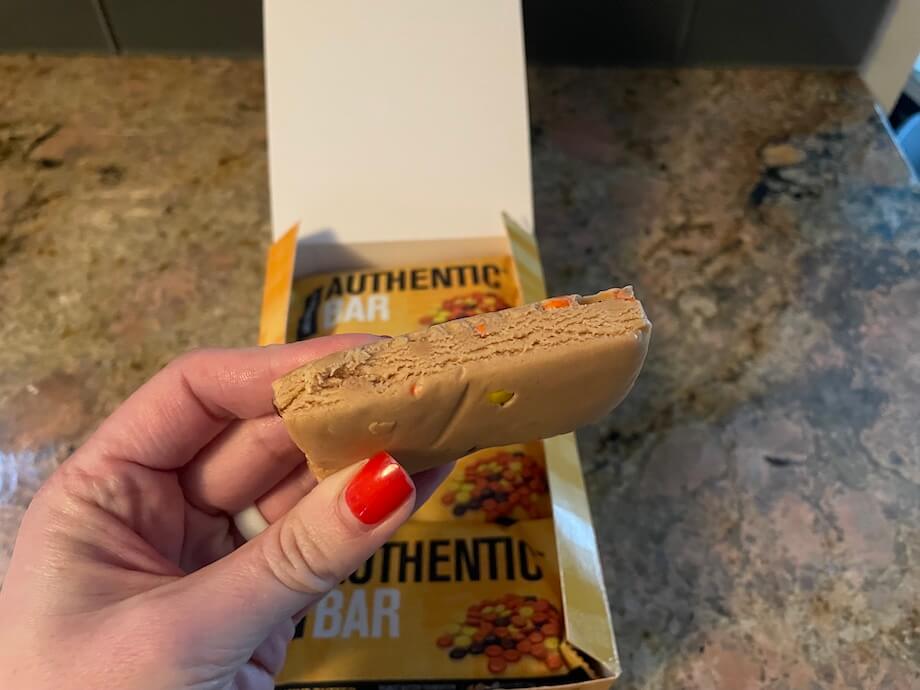 An image of Jacked Factory Authentic protein bar, one of the best protein bars