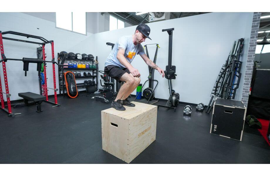jumping on to synergee 3 in 1 wooden plyo box