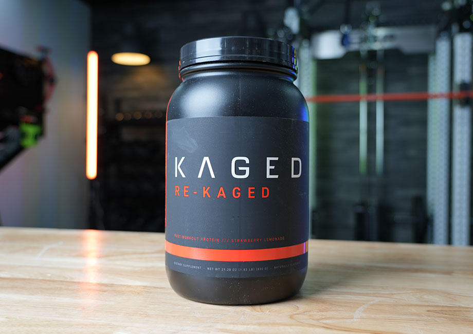 A bottle of Kaged re-Kaged stands proudly and prominently (but not precariously) positioned.