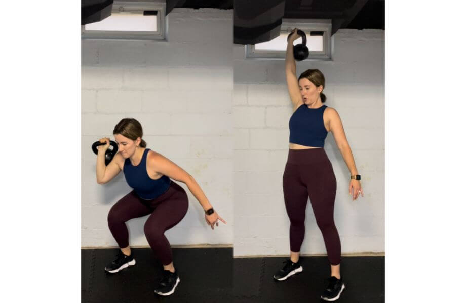 kettlebell thruster demo