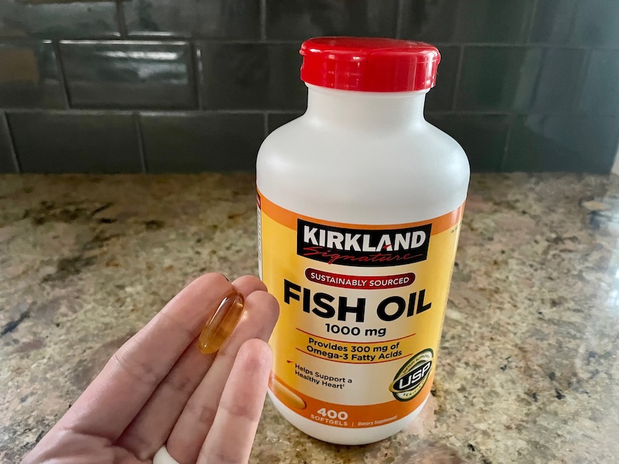 An image of Kirkland fish oil capsules