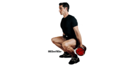 An image of the Knees Over Toes Guy squatting