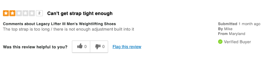 A 2-star review of the Reebok Legacy Lifter 3.
