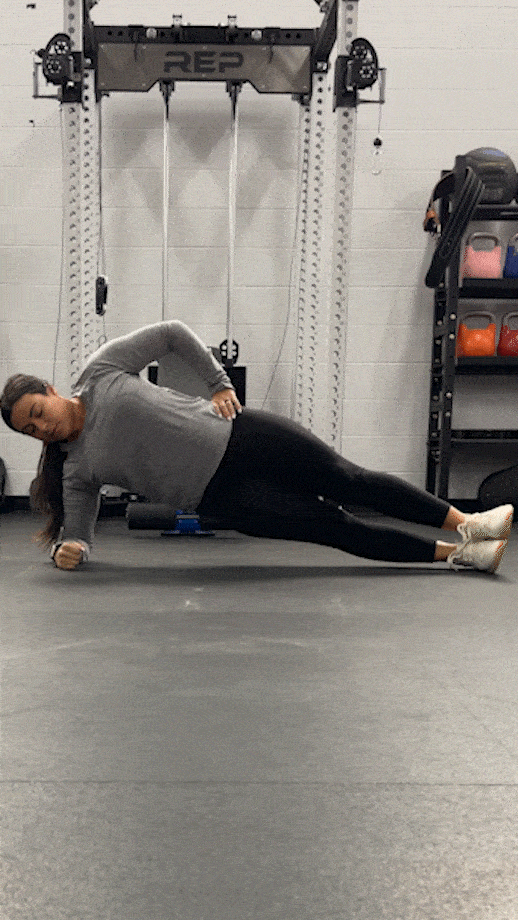 Woman doing a side plank