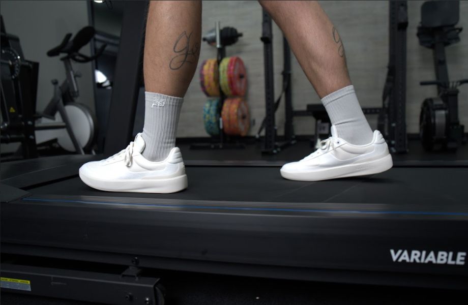 Walking on a treadmill with lululemon cityverse sneaker