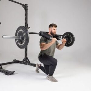 Man using the REP Fitness Safety Squat Bar for lunges