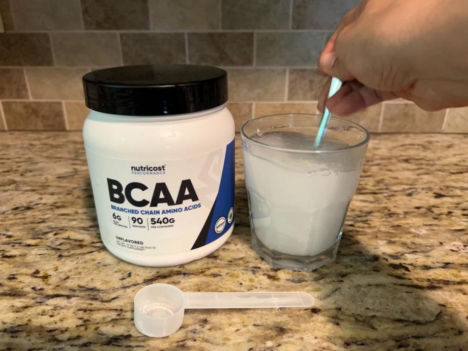 An image of mixing Nutricost BCAA powder