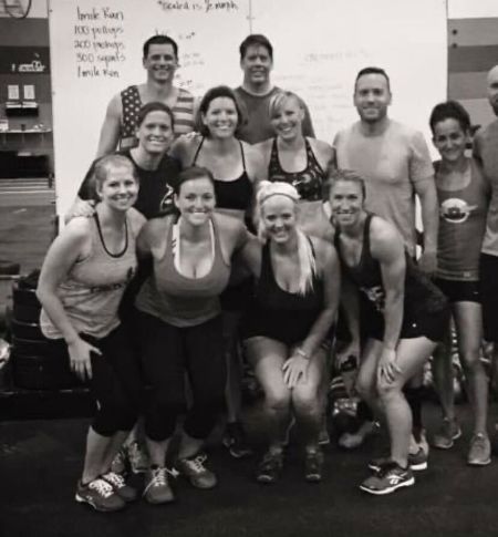 Kate pictured after her first murph workout