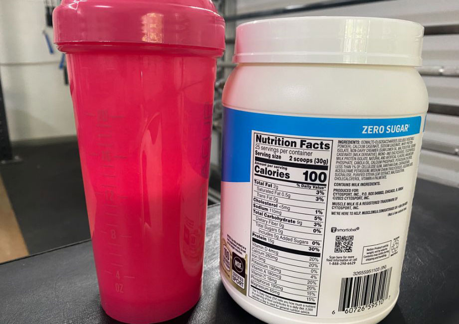 Image of muscle milk zero label
