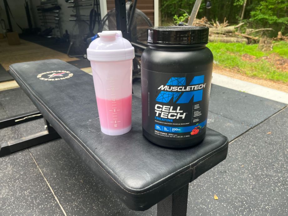Muscle Tech Creatine Sitting On Bench