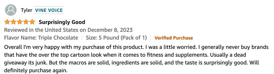 A 5-star amazon review of Mutant Mass is shown
