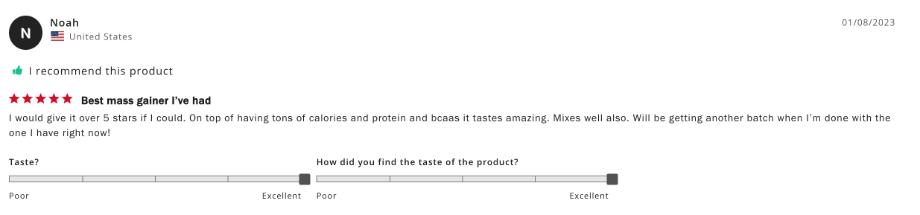 A 5-star review of Mutant Mass is shown from the Mutant website