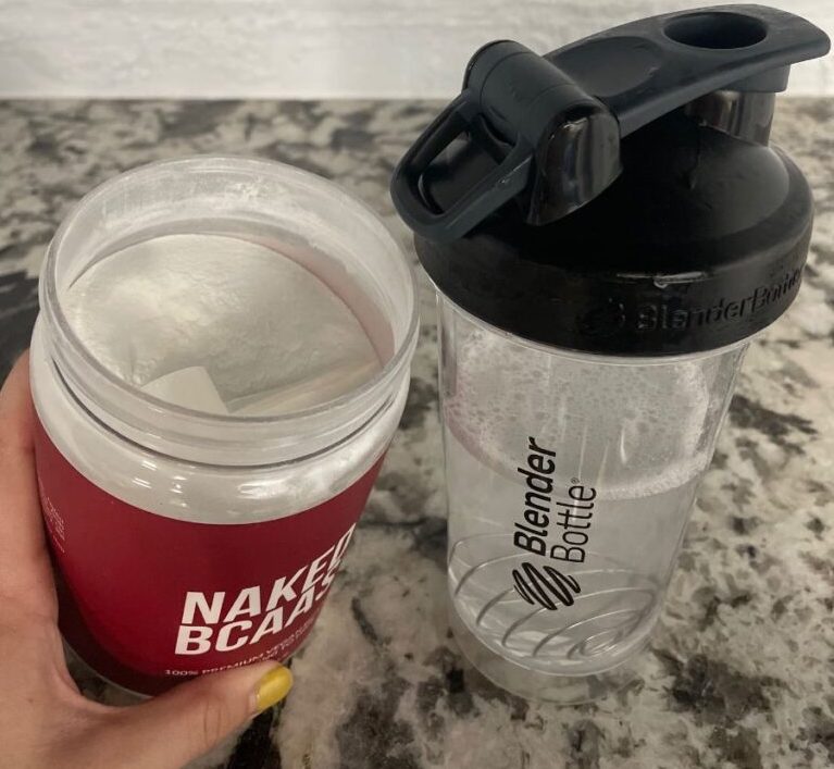 Naked BCAAs in a shaker cup