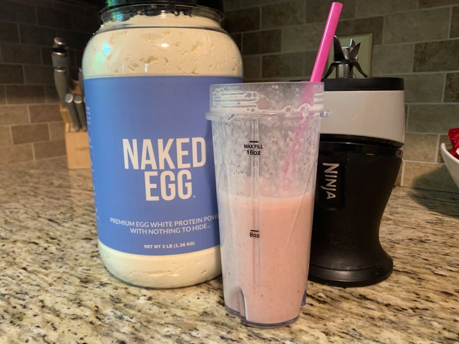 An image of Naked Egg protein in a shake
