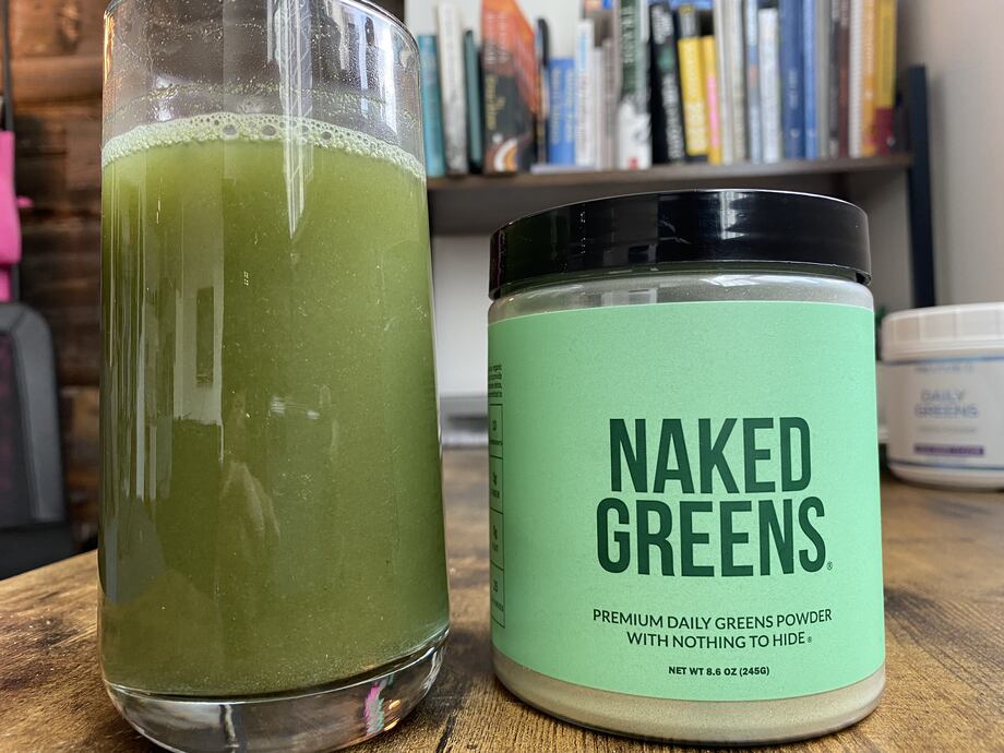 Naked Greens Powder Mixed With Water