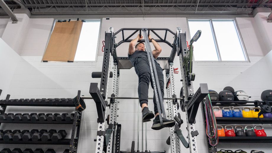 nathan using pull up resistance bands