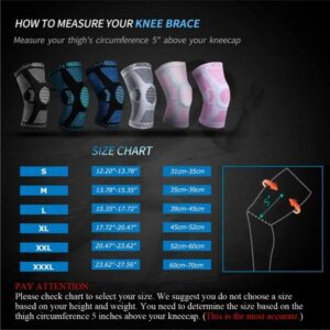 POWERLIX Knee Compression Sleeve - Best Knee Brace for Men & Women