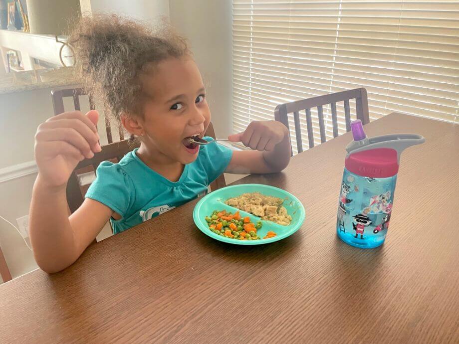 Nicole's Daughter Enjoying Little Spoons Meal