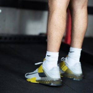 Man wearing Nike Savaleos weightlifting shoes