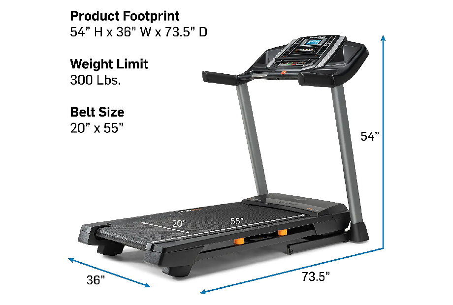 nordictrack t65s treadmill specs