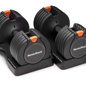 An image of the NordicTrack 25-pound select-a-weight dumbbells