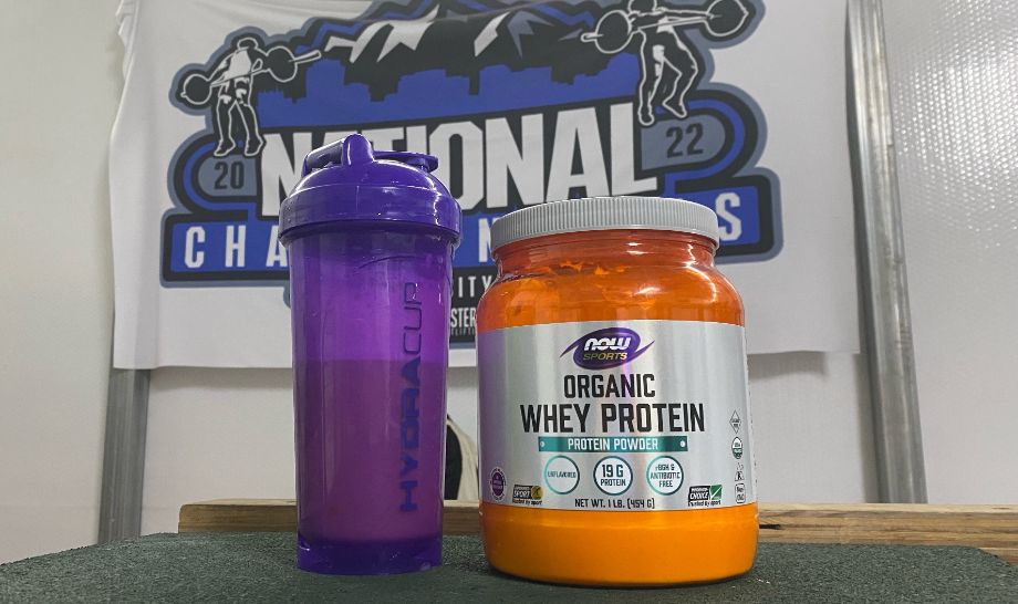 An image of NOW Sports organic whey protein powder