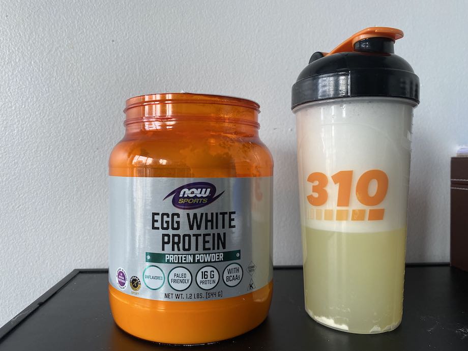 Now Sports Egg White Protein Powder In Shaker Bottle