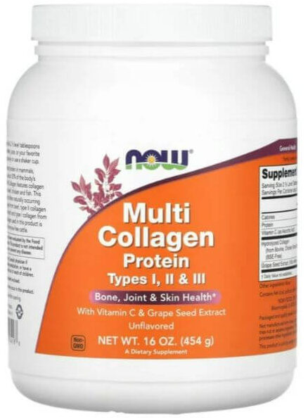 NOW Supplements Multi Collagen Protein Types I, II, & III