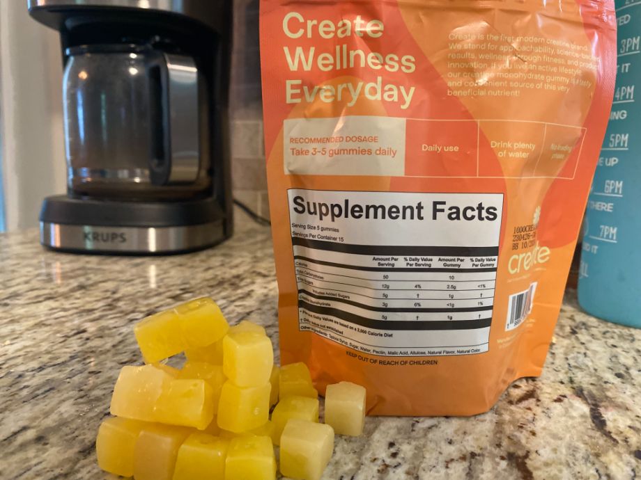 Nutrition Label On Create Creatine Gummies